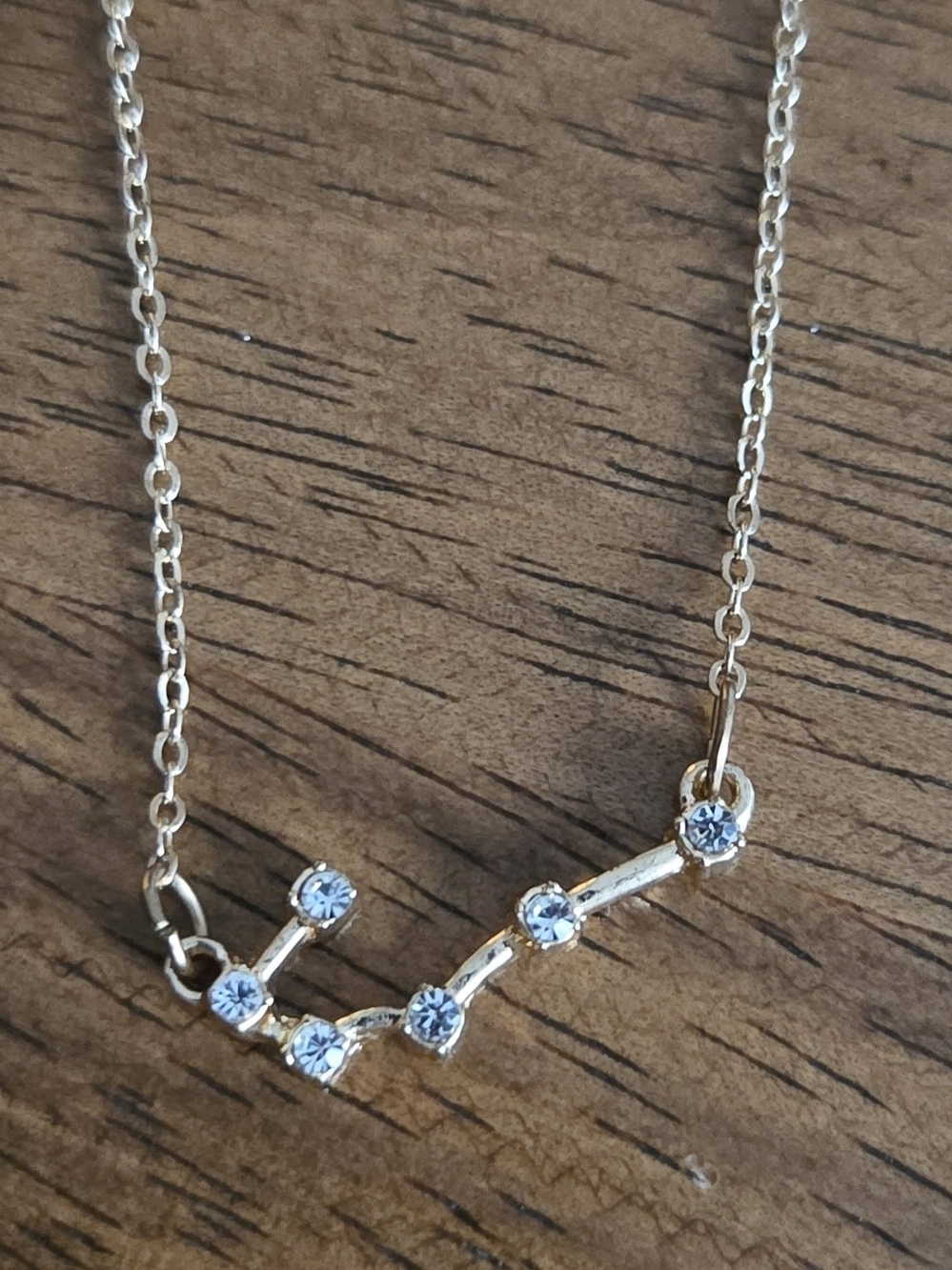 Gold Constellation Necklace with Clear Stones - Women Jewelry